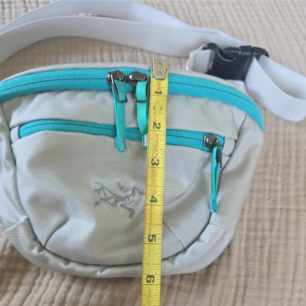 Arcteryx Maka 1 Waistpack Crossbody Bag Belt Gray Teal Logo Fanny Pack Hiking